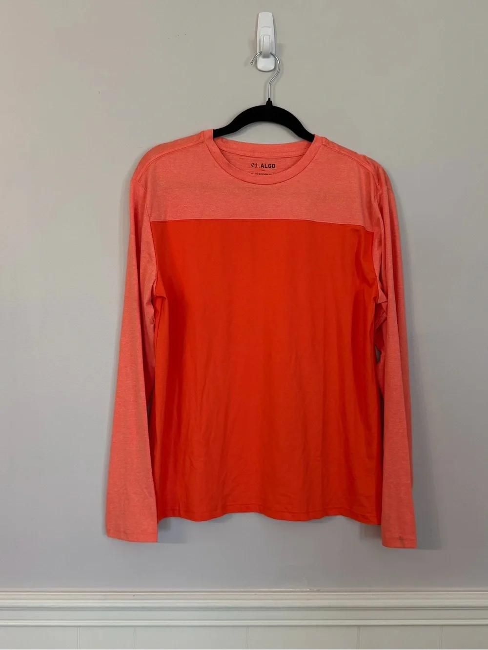 01. Algo Boys Red/Orange Performance Moisture Wicking Shirt Sz XL NWOT